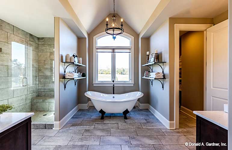 Master bathroom of The Mitchell plan 1413-D. 