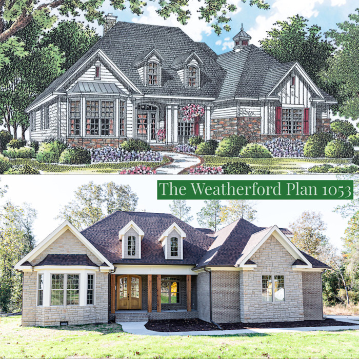 The Weatherford house plan 1053 - Rendering-to-Reality.