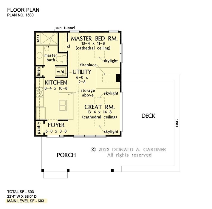 Floor plan of The Montana house plan 1560.